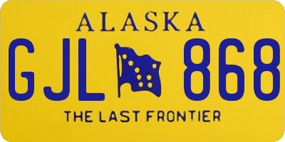AK license plate GJL868