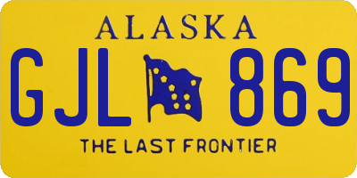 AK license plate GJL869