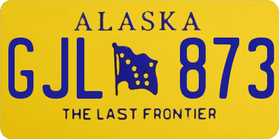 AK license plate GJL873