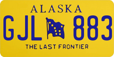 AK license plate GJL883