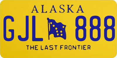 AK license plate GJL888