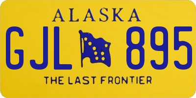 AK license plate GJL895