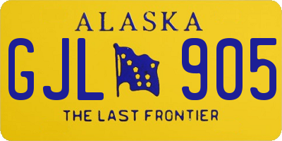 AK license plate GJL905