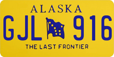 AK license plate GJL916