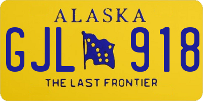 AK license plate GJL918