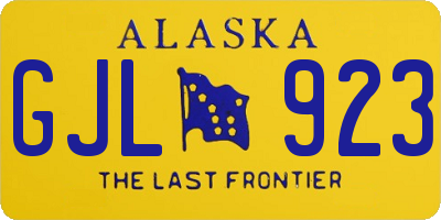 AK license plate GJL923
