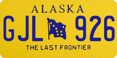 AK license plate GJL926