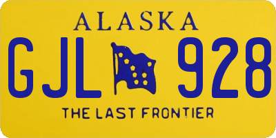 AK license plate GJL928