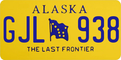 AK license plate GJL938