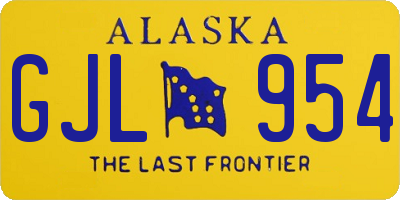 AK license plate GJL954