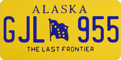 AK license plate GJL955
