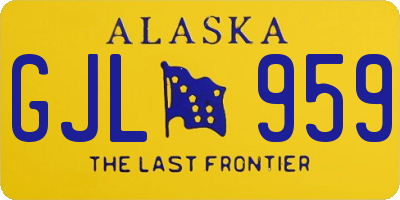 AK license plate GJL959