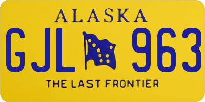 AK license plate GJL963