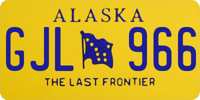 AK license plate GJL966