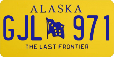 AK license plate GJL971