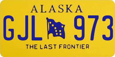 AK license plate GJL973