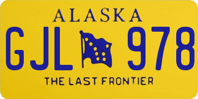 AK license plate GJL978