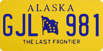 AK license plate GJL981