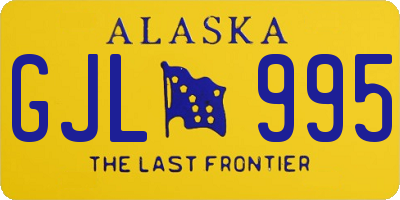 AK license plate GJL995