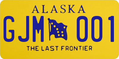 AK license plate GJM001