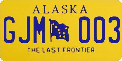 AK license plate GJM003