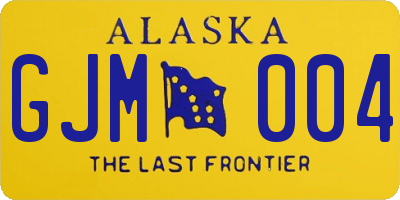 AK license plate GJM004