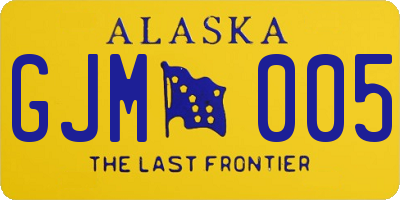 AK license plate GJM005