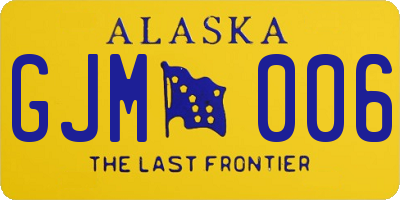 AK license plate GJM006