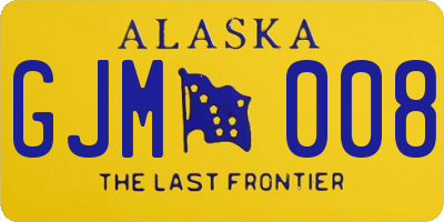AK license plate GJM008