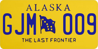 AK license plate GJM009