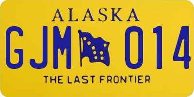 AK license plate GJM014
