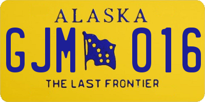 AK license plate GJM016