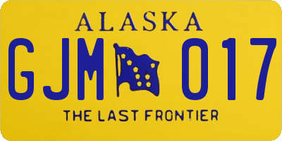 AK license plate GJM017