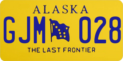 AK license plate GJM028