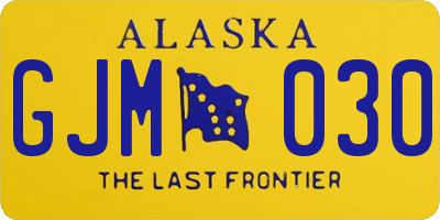 AK license plate GJM030