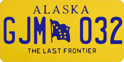 AK license plate GJM032