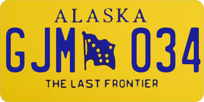 AK license plate GJM034