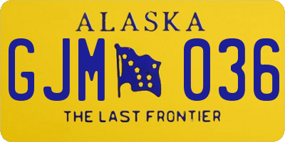 AK license plate GJM036