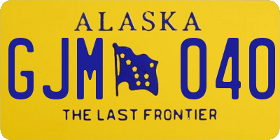 AK license plate GJM040