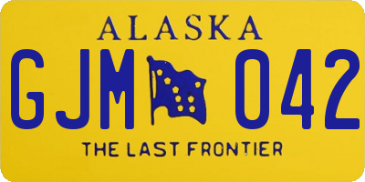 AK license plate GJM042