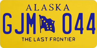 AK license plate GJM044