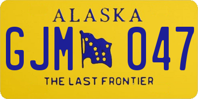 AK license plate GJM047