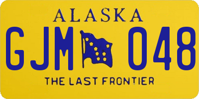 AK license plate GJM048