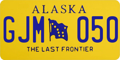 AK license plate GJM050