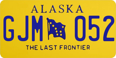 AK license plate GJM052