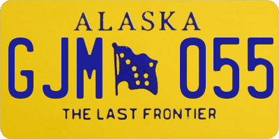 AK license plate GJM055