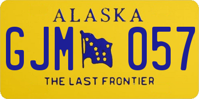 AK license plate GJM057