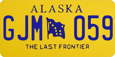 AK license plate GJM059