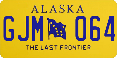 AK license plate GJM064