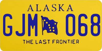 AK license plate GJM068